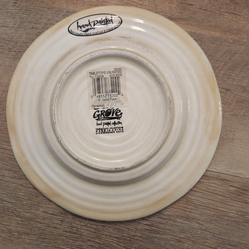 Olive Grove Hand Painted Collect Plate - Picture 2 of 4